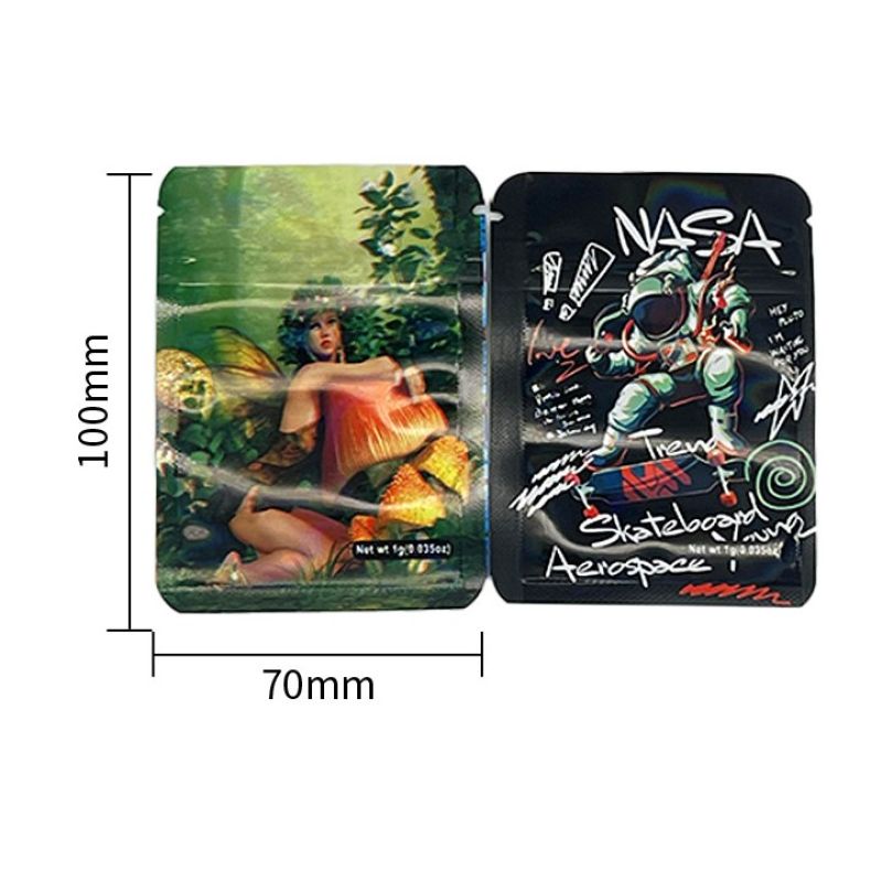 Custom Style 3.5G Mylar Weed Bags Bulk